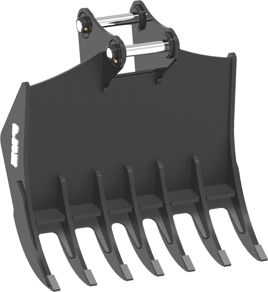 EX - Brush Rake render - 935x Excavator brush rake rendered
