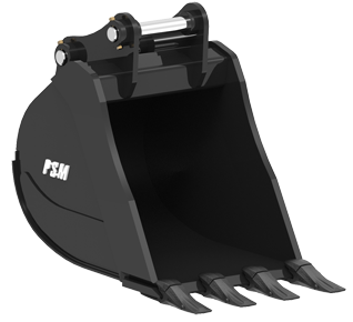 Excavator Road Builder bucket rendered