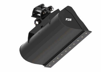 Excavator tilt bucket with cylinder actuator