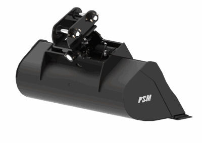 Excavator tilt bucket with cylinder actuator