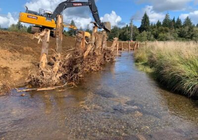 HD bucket with progressive link hydraulic thumb