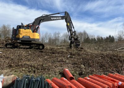 Skeleton rake with thumb application photo