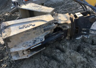 Clamshell application photo in field