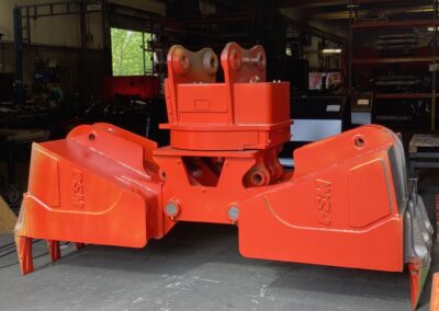 Excavator clamshell in factory