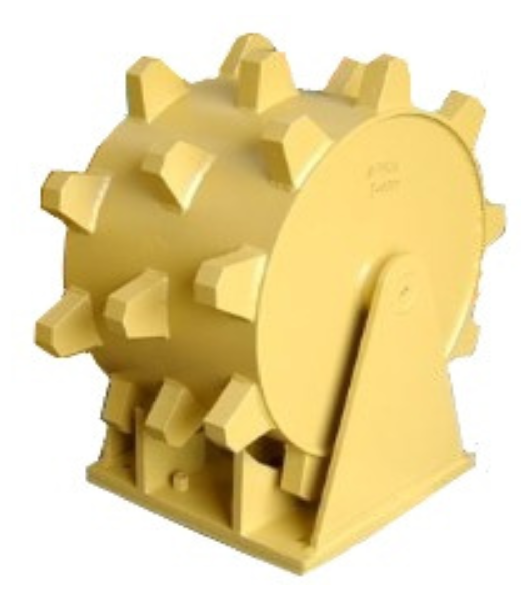 Drum design compaction wheel