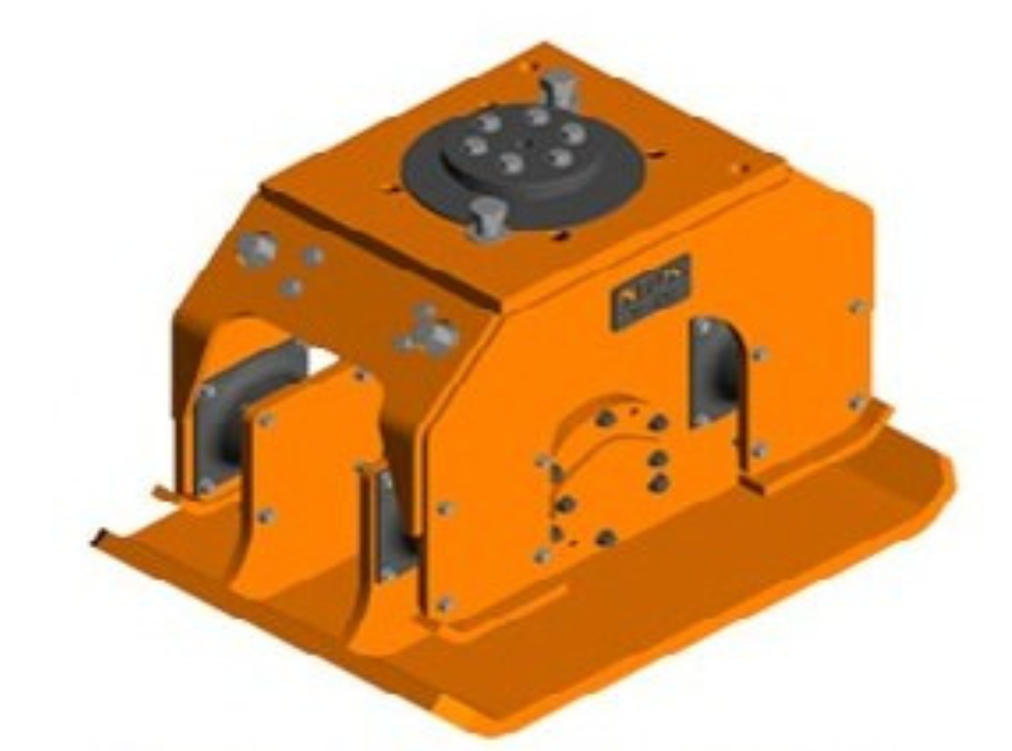 CAD drawing of vibratory attachment